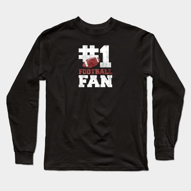 #1 Football Fan Long Sleeve T-Shirt by artsytee